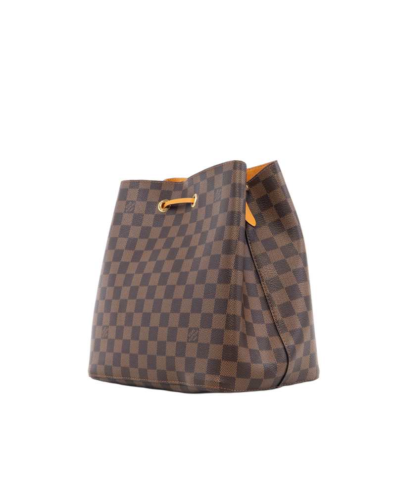 LV NEONOE MM BROWN YELLOW DAMIER CANVAS GHW FK4199 5447