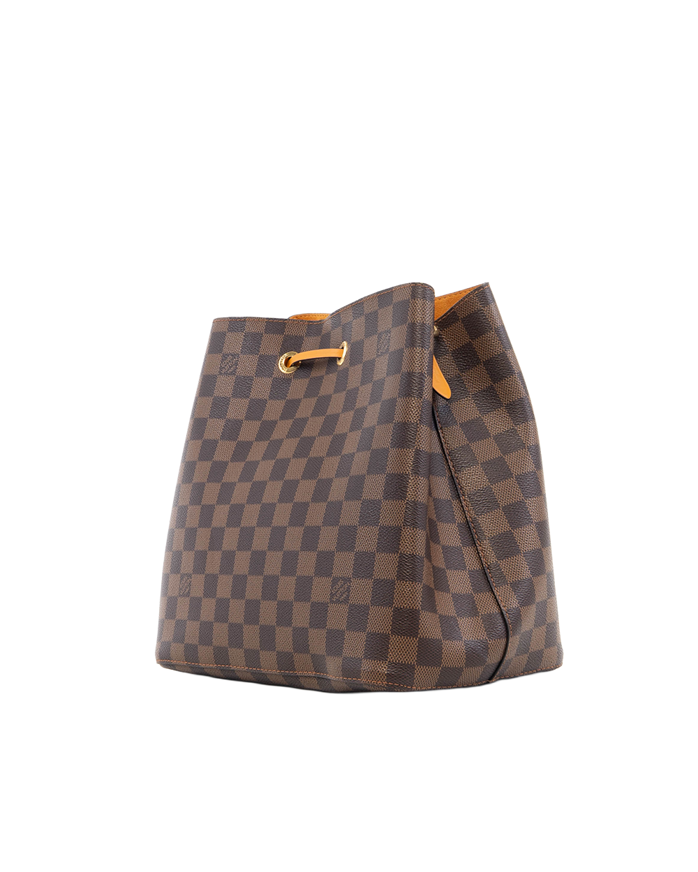 LV NEONOE MM BROWN YELLOW DAMIER CANVAS GHW FK4199 5447