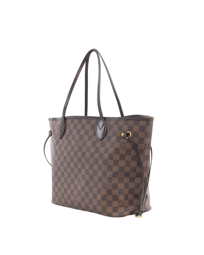 LV NEVERFULL MM BROWN DAMIER CANVAS GHW AR1059 5283