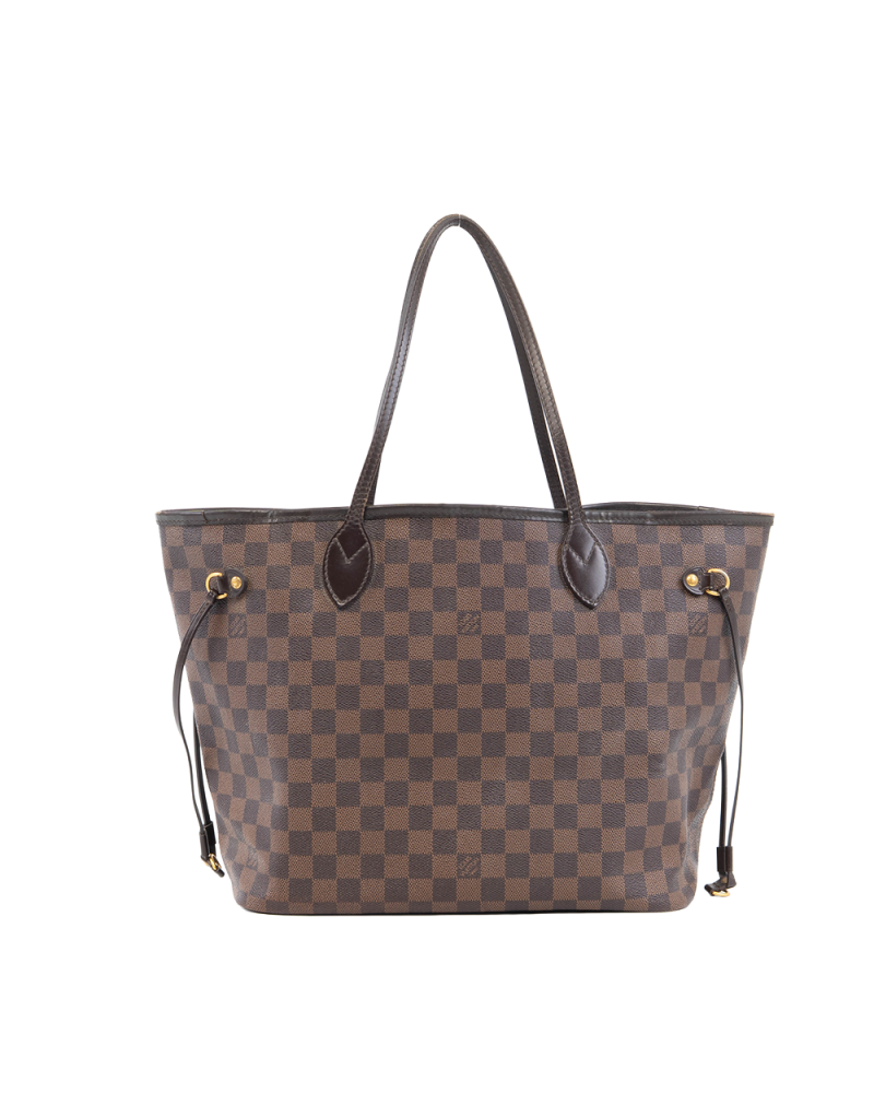 LV NEVERFULL MM BROWN DAMIER CANVAS GHW AR1059 5284