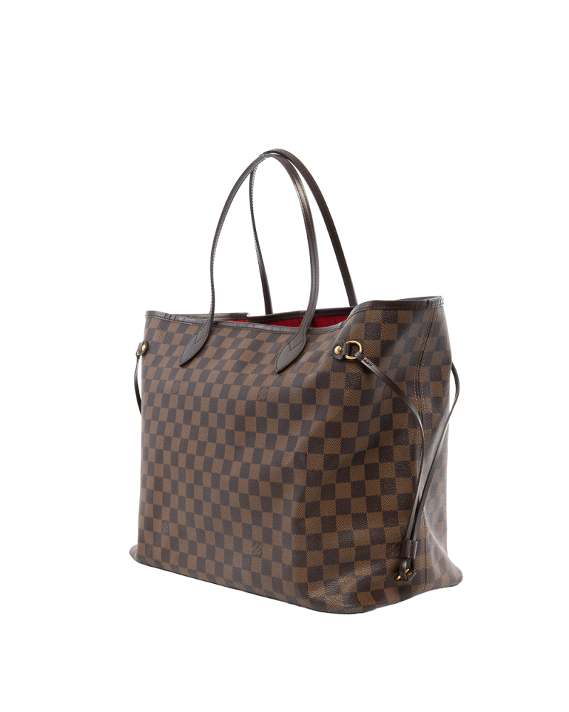 LV NEVERFULL MM BROWN DAMIER CANVAS GHW FL4059 7856