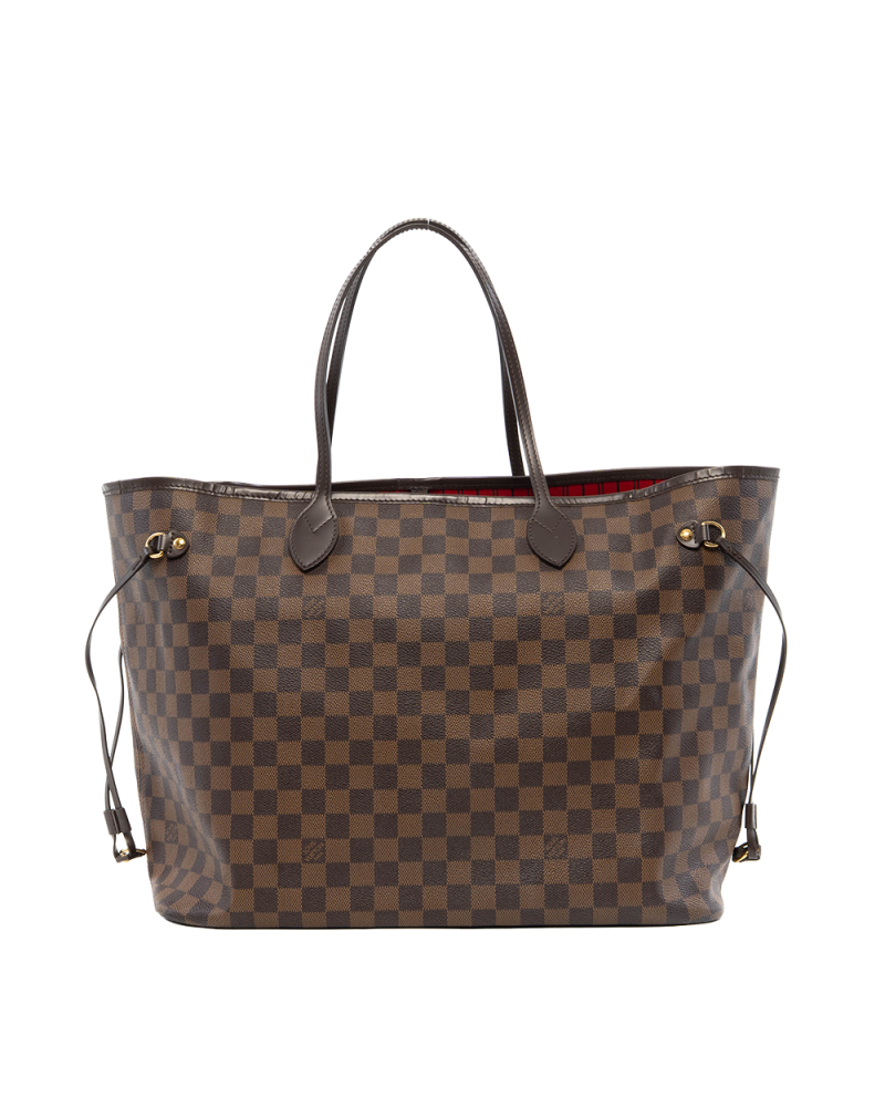LV NEVERFULL MM BROWN DAMIER CANVAS GHW FL4059 7857