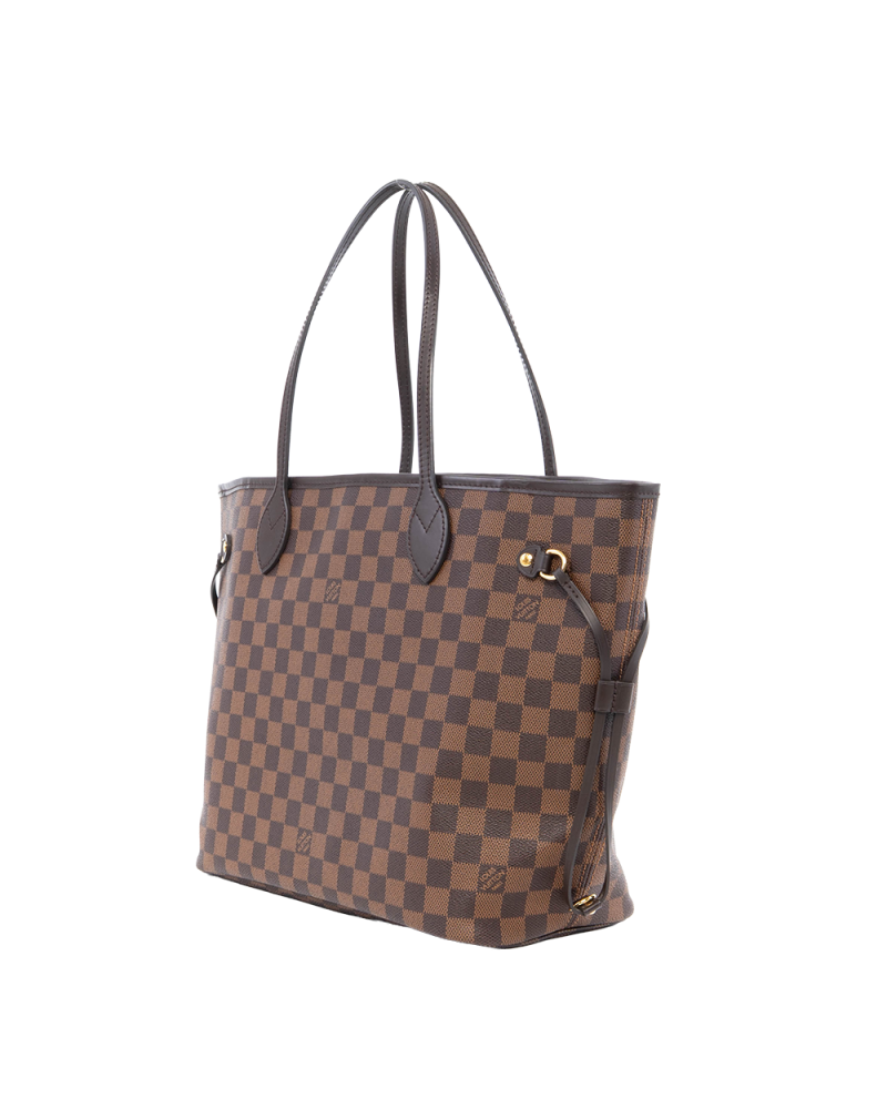 LV NEVERFULL MM BROWN DAMIER CANVAS GHW MICROCHIP 0004