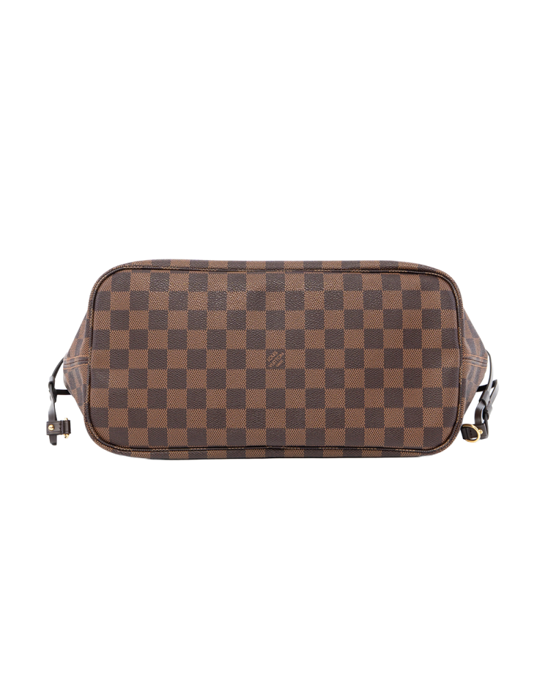 LV NEVERFULL MM BROWN DAMIER CANVAS GHW MICROCHIP 0010