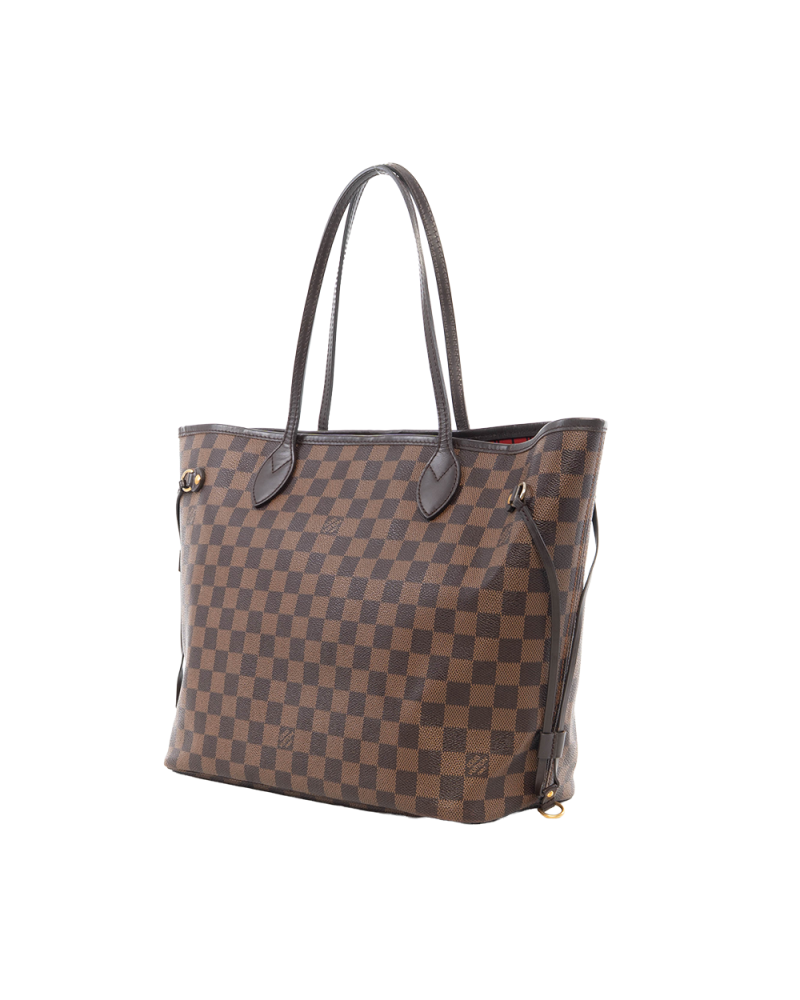 LV NEVERFULL MM BROWN DAMIER CANVAS GHW SF1176 6903
