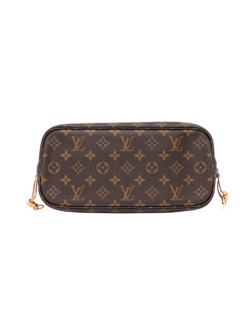LV NEVERFULL PM BROWN MONOGRAM CANVAS GHW MICROCHIP 0154