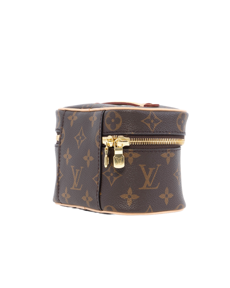 LV NICE NANO BROWN MONOGRAM CANVAS GHW MICROCHIP 4036