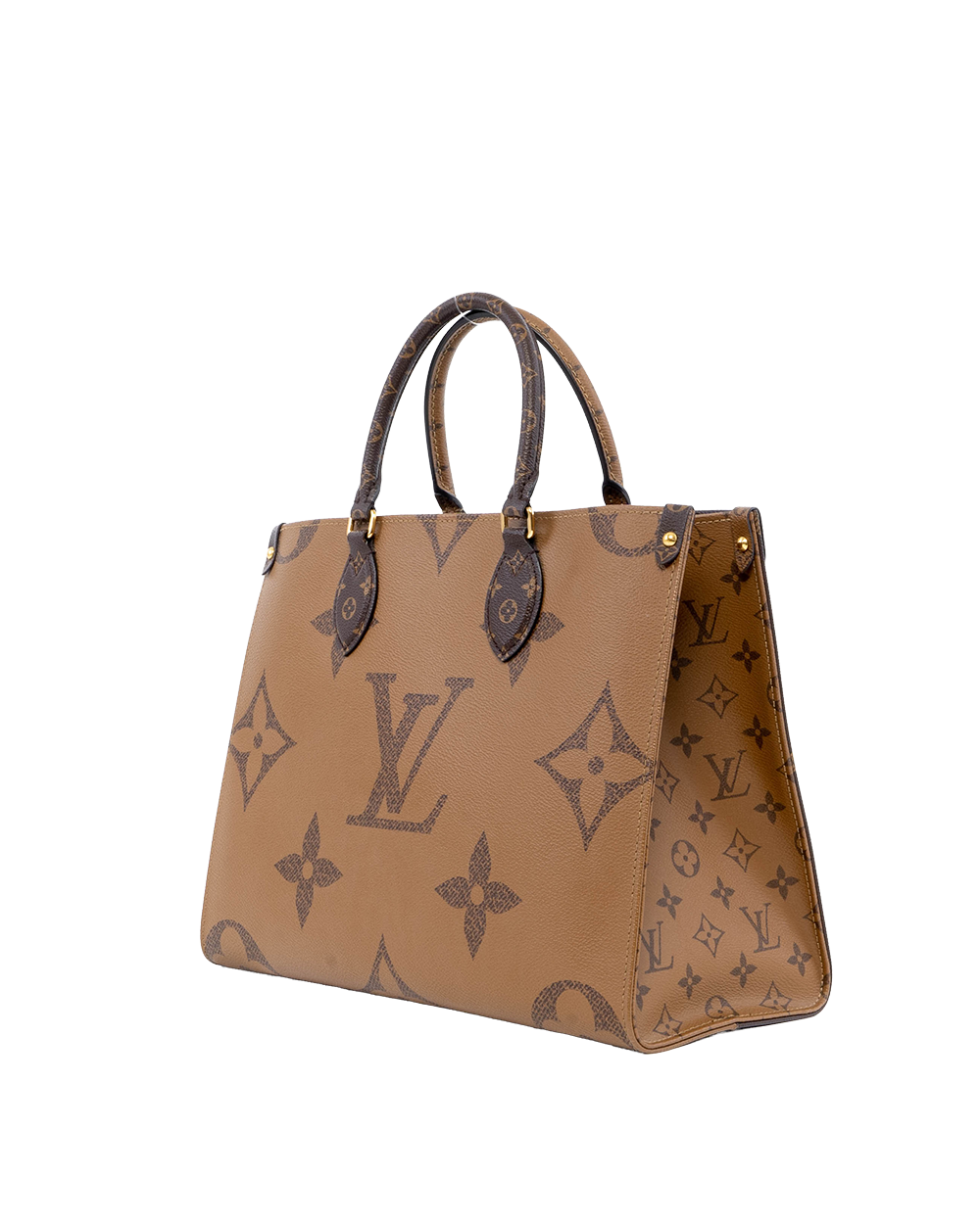 LV ON THE GO MM BROWN MONOGRAM REVERSE GHW MICROCHIP 03087