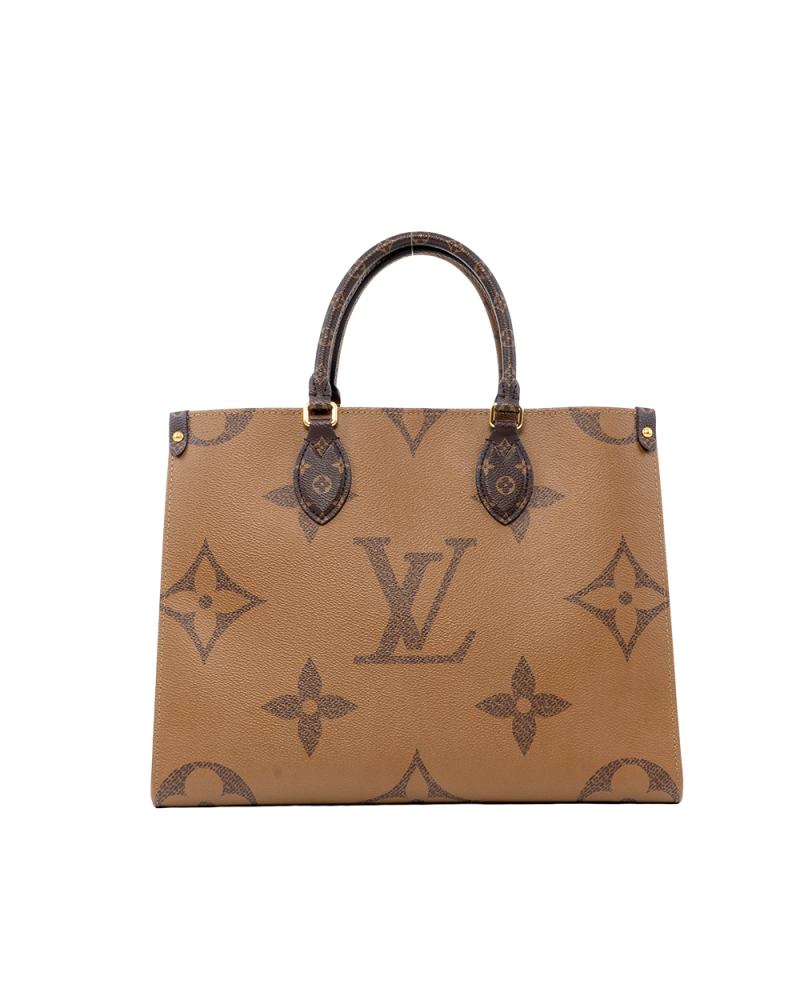 LV ON THE GO MM BROWN MONOGRAM REVERSE GHW MICROCHIP 03088