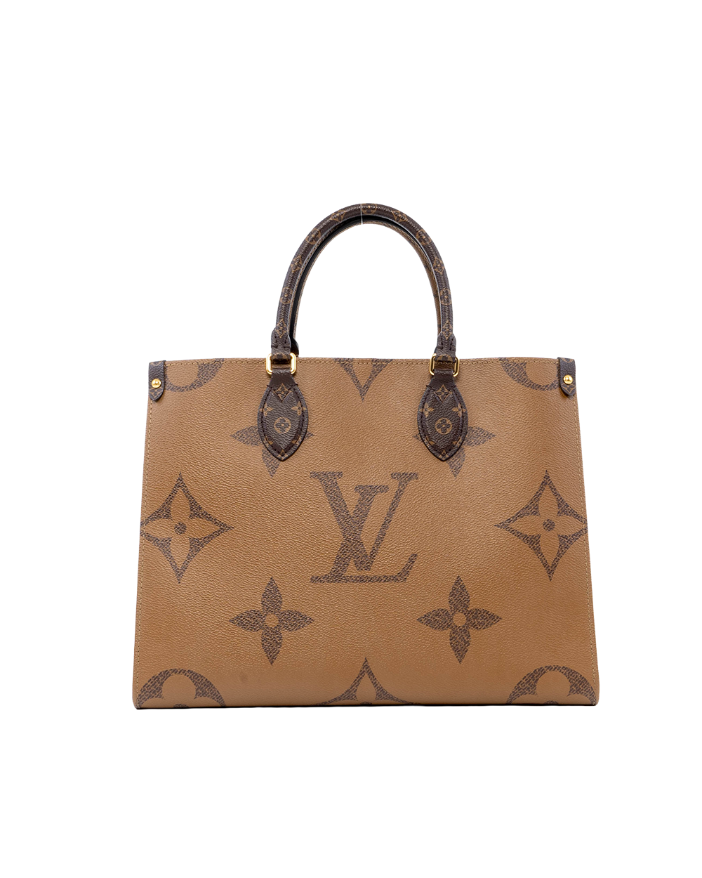 LV ON THE GO MM BROWN MONOGRAM REVERSE GHW MICROCHIP 03088