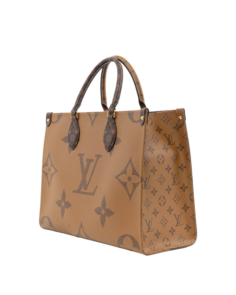 LV ON THE GO MM BROWN MONOGRAM REVERSE GHW MICROCHIP 7932