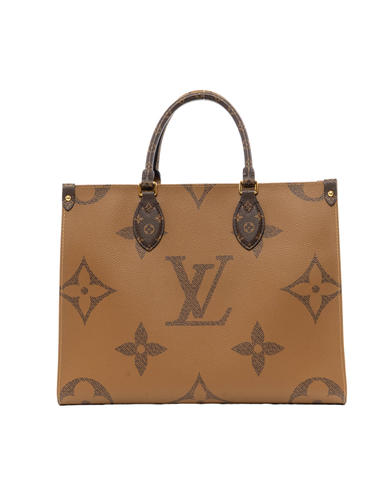 LV ON THE GO MM BROWN MONOGRAM REVERSE GHW MICROCHIP 7933