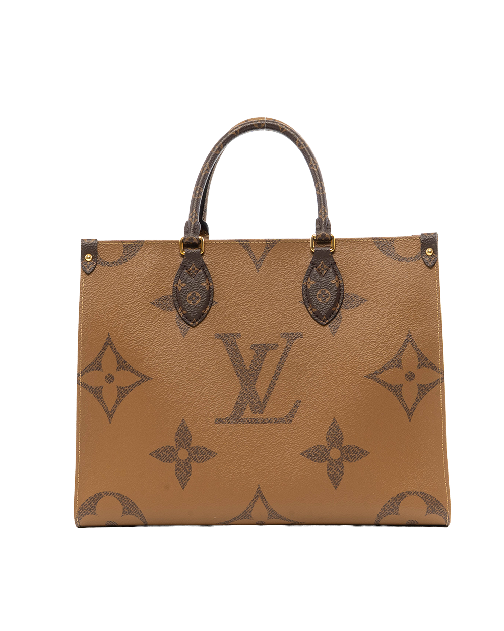 LV ON THE GO MM BROWN MONOGRAM REVERSE GHW MICROCHIP 7933