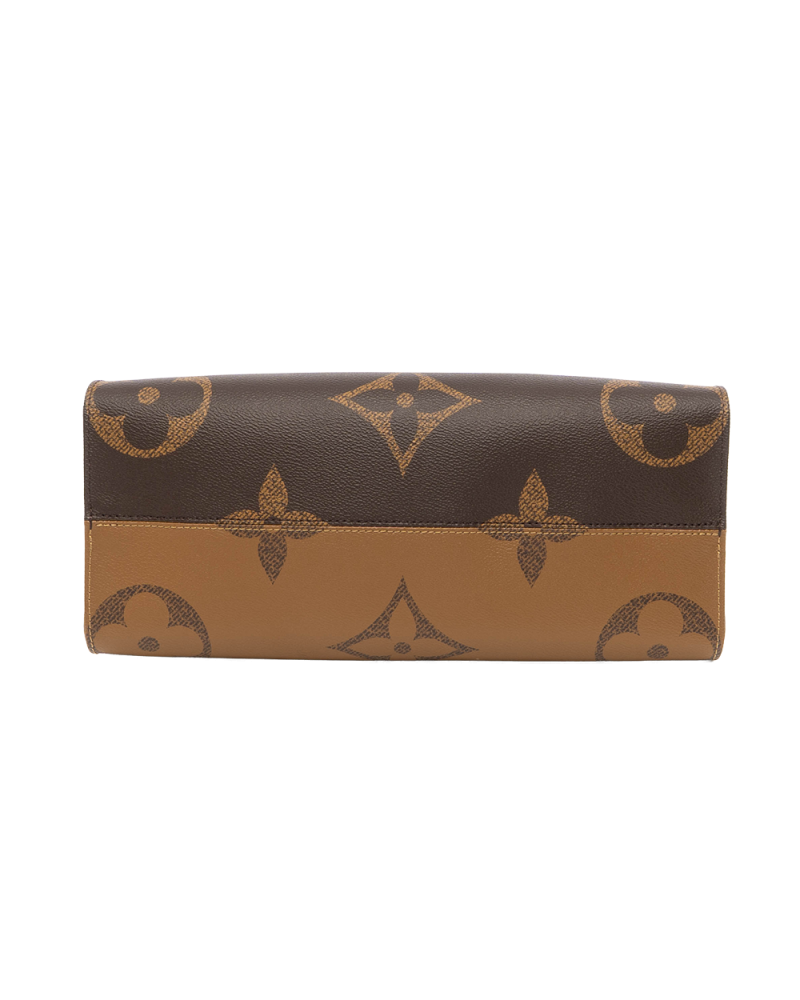 LV ON THE GO MM BROWN MONOGRAM REVERSE GHW MICROCHIP 7938