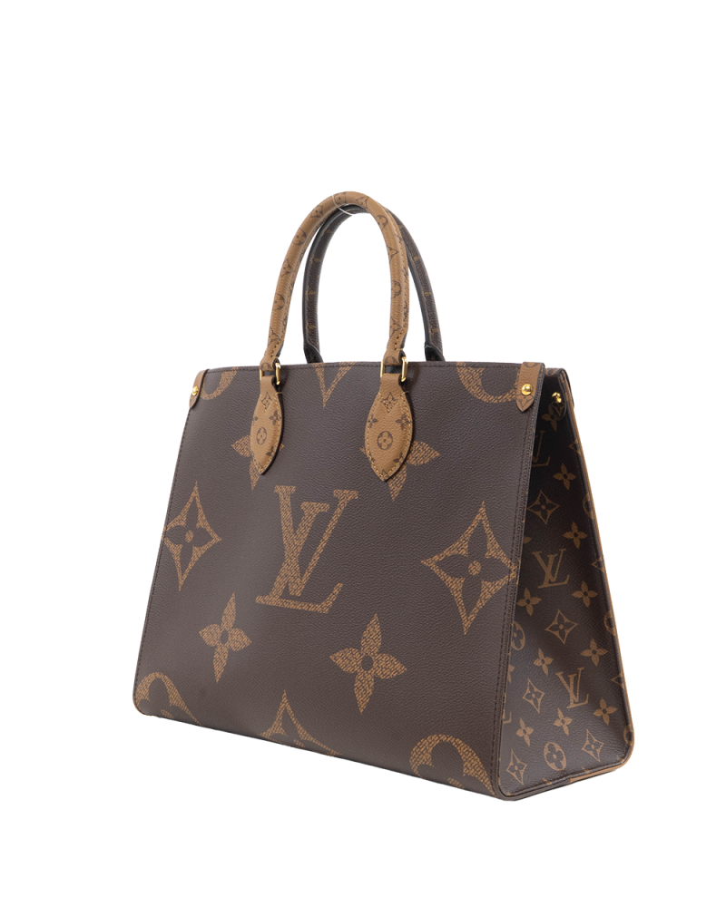 LV ON THE GO MM BROWN MONOGRAM REVERSE GHW MICROCHIP 8730