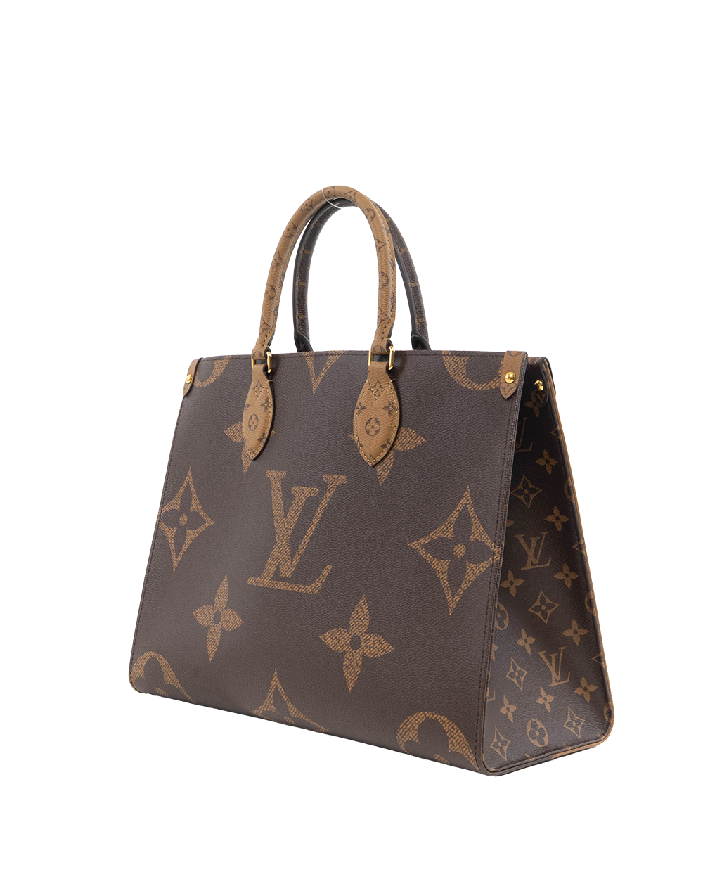 LV ON THE GO MM BROWN MONOGRAM REVERSE GHW MICROCHIP 8730