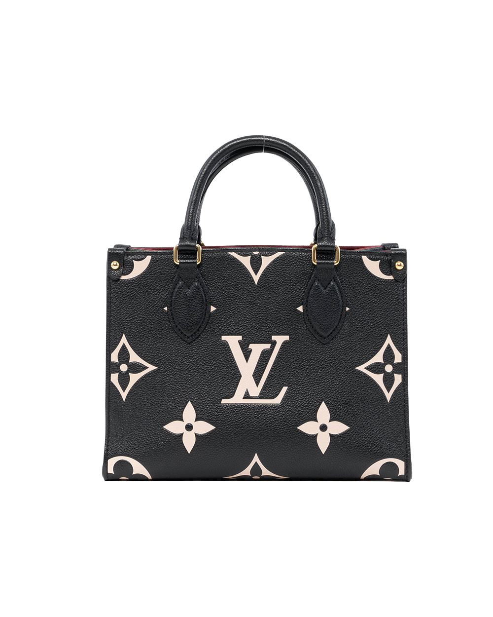 LV ON THE GO PM BLACK GIANT MONOGRAM CALF GHW MICROCHIP 01255