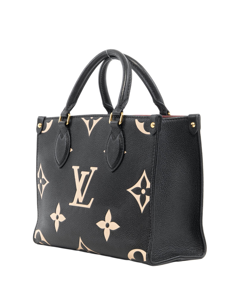 LV ON THE GO PM BLACK GIANT MONOGRAM CALF GHW MICROCHIP 5251