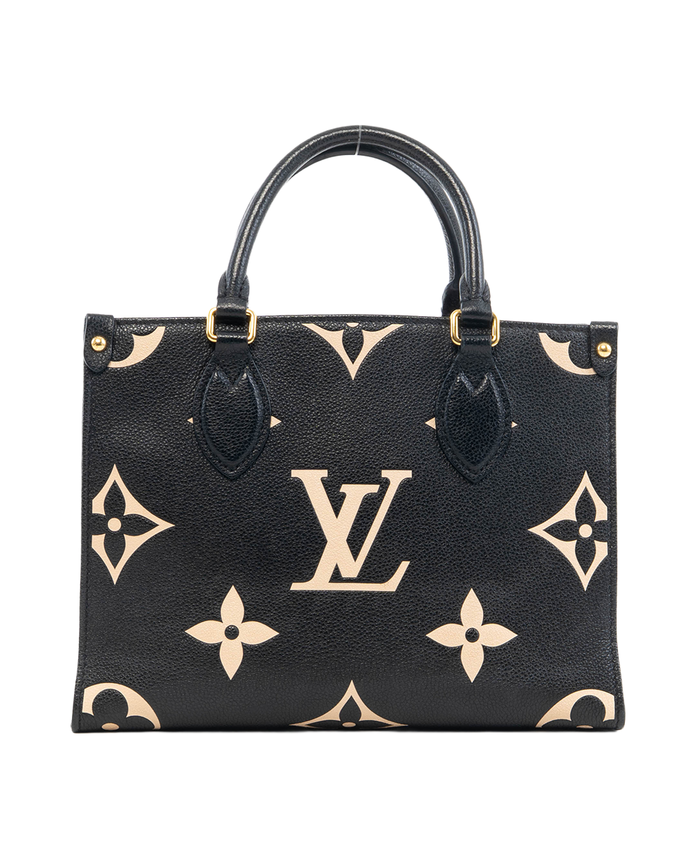 LV ON THE GO PM BLACK GIANT MONOGRAM CALF GHW MICROCHIP 5252