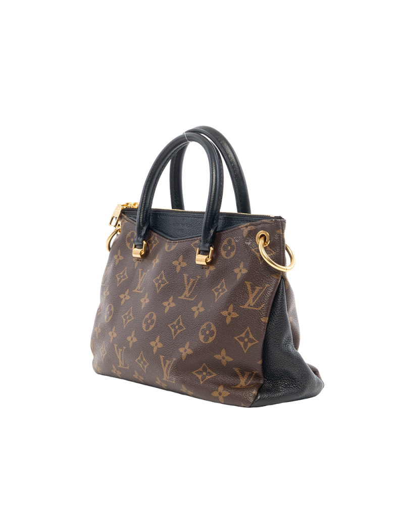 LV PALLAS BB BROWN BLACK MONOGRAM CANVAS GHW CA2107 0860