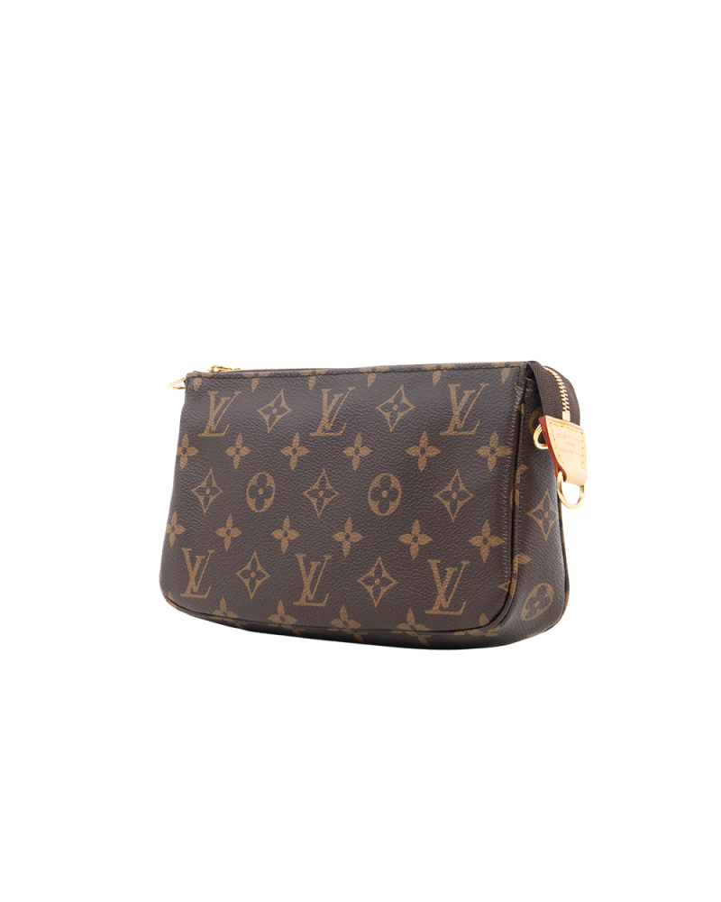 LV POCHETTE ACC BROWN MONOGRAM CANVAS GHW MICROCHIP 0565