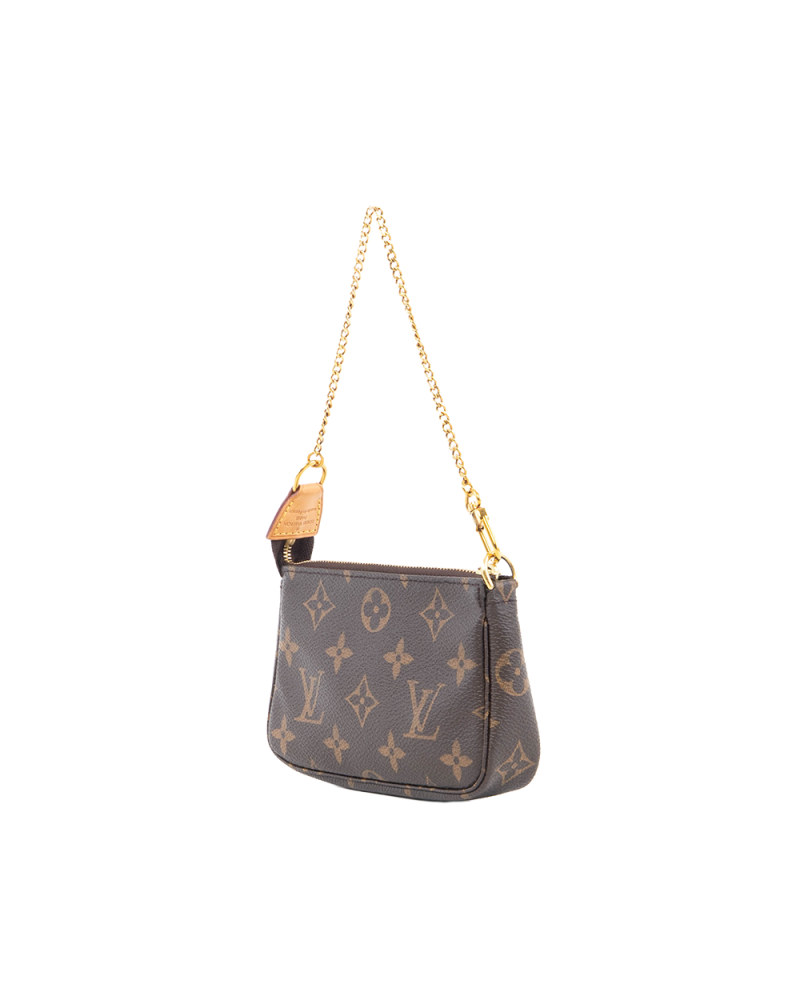 LV POCHETTE MINI BROWN MONOGRAM CANVAS GHW SF2126 5371