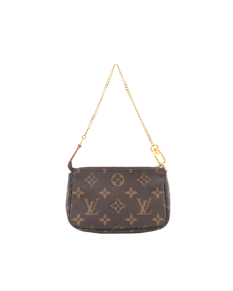 LV POCHETTE MINI BROWN MONOGRAM CANVAS GHW SF2126 5372