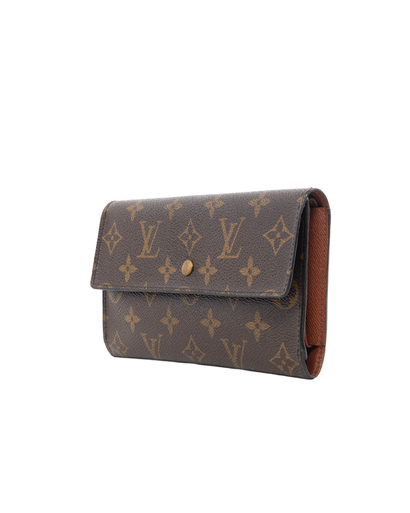 LV PORTE TRESOR WALLET BROWN MONPGRAM CANVAS GHW TH0041 0473