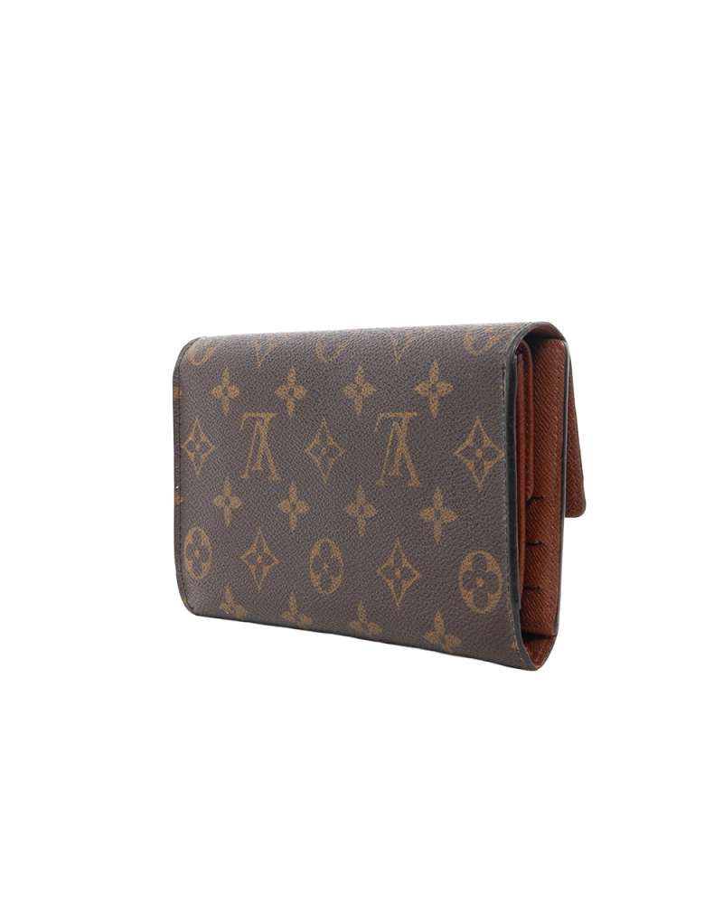 LV PORTE TRESOR WALLET BROWN MONPGRAM CANVAS GHW TH0041 0474