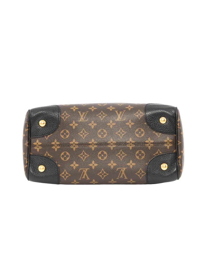 LV RETIRO MM BROWN BLACK MONOGRAM CANVAS GHW TJ1135 6164