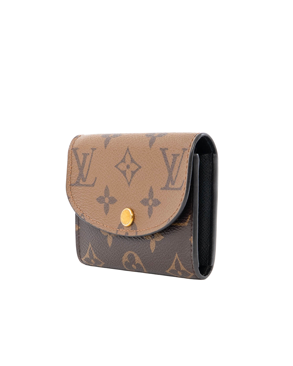 LV ROSALIE COIN SHORT BROWN MONOGRAM REVERSE GHW MICROCHIP 7259