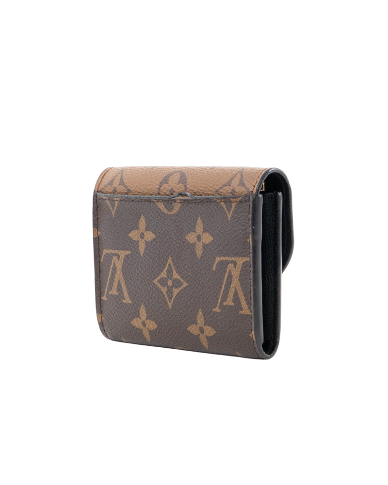 LV ROSALIE COIN SHORT BROWN MONOGRAM REVERSE GHW MICROCHIP 7260