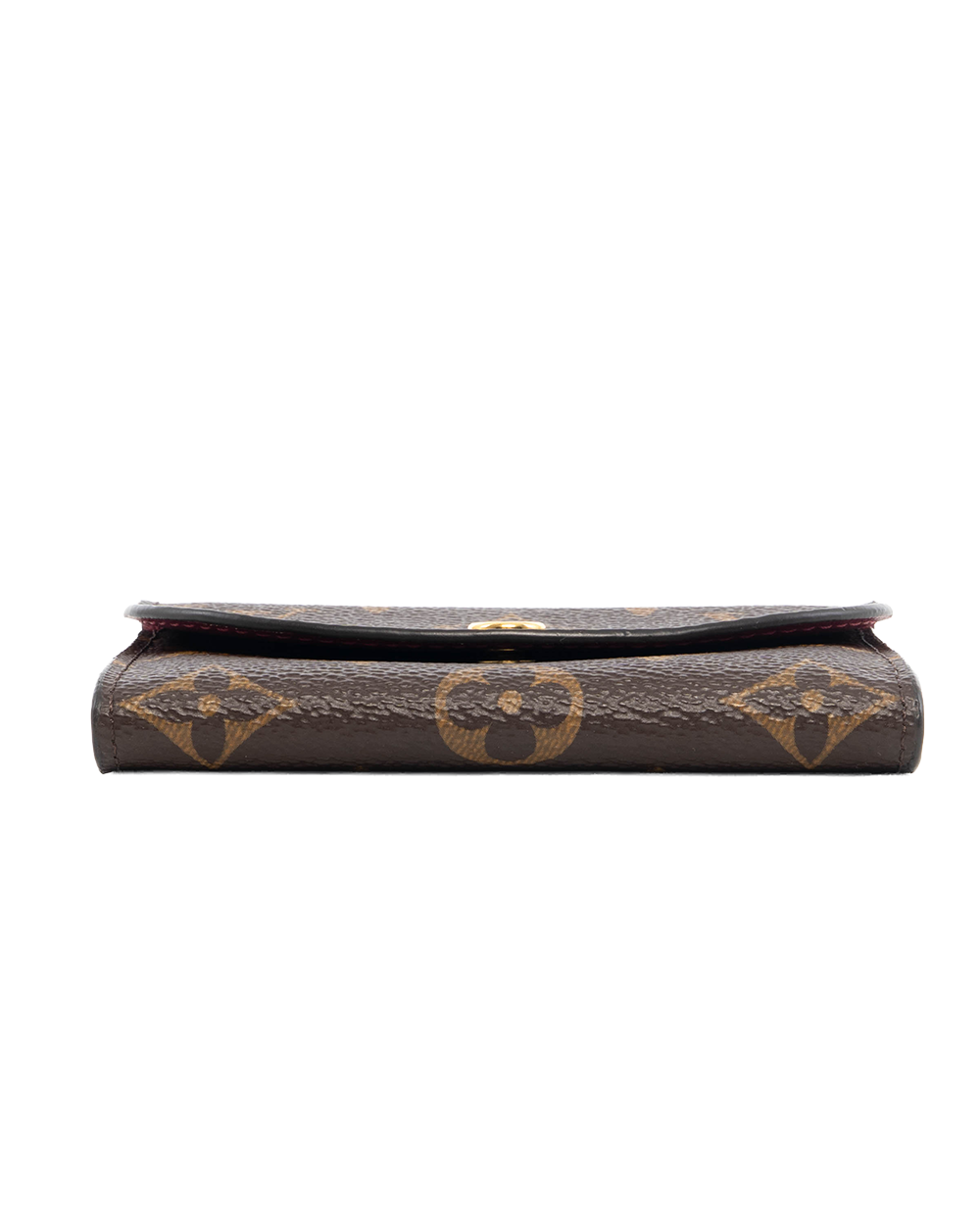 LV ROSALIE COIN SHORT BROWN RED MONOGRAM CANVAS GHW MICROCHIP 0448