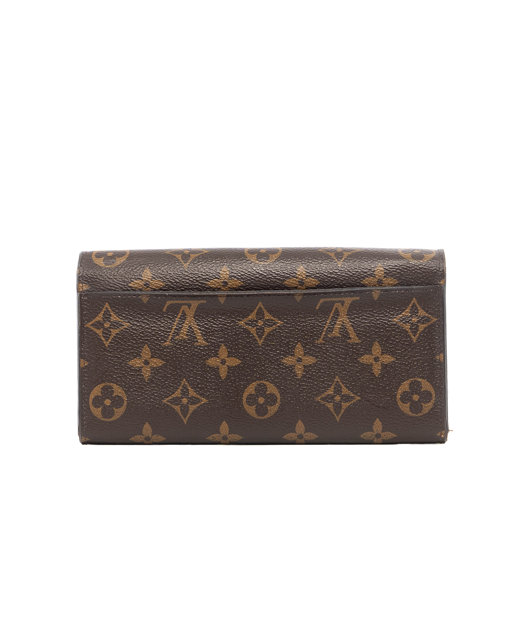 LV SARAH WALLET LONG BROWN MONOGRAM CANVAS GHW MICROCHIP 0231
