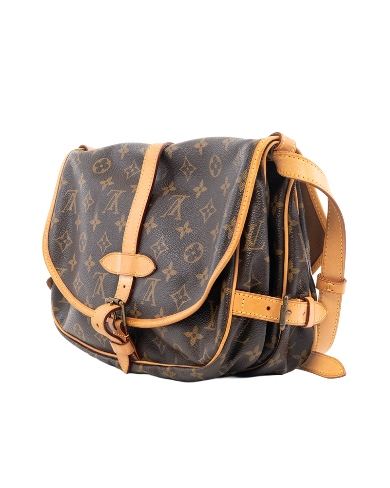 LV SAUMUR BROWN MONOGRAM CANVAS GHW MB2112 5575