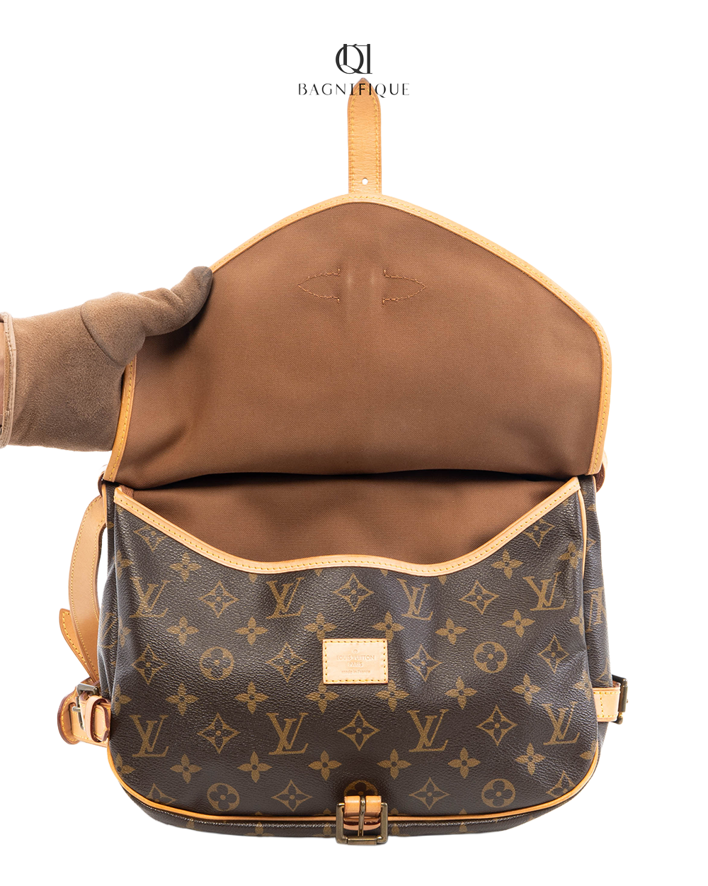 LV SAUMUR BROWN MONOGRAM CANVAS GHW MB2112 5586