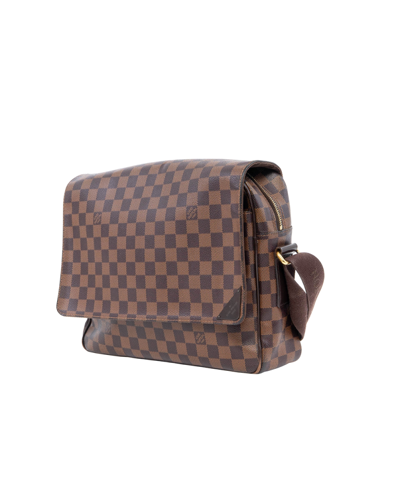 LV SHELTON MESSENGER BROWN DAMIER CANVAS GHW MI3162 0744