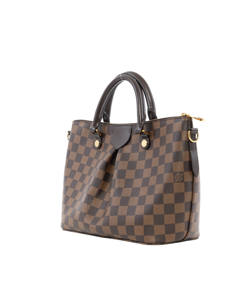 LV SIENA PM BROWN DAMIER CANVAS GHW RI4147 4003