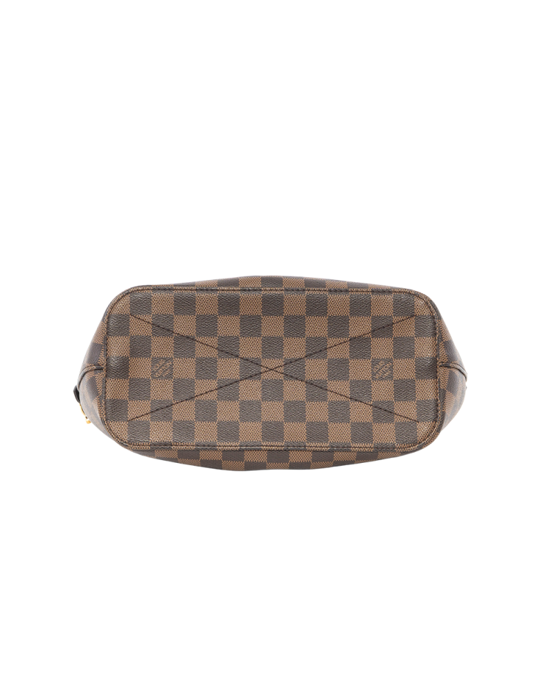 LV SIENA PM BROWN DAMIER CANVAS GHW RI4147 4009