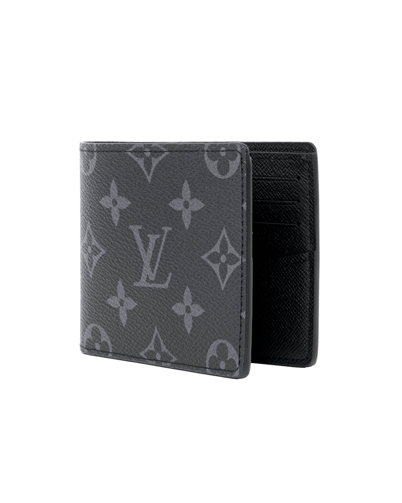 LV SLENDER WALLET SHORT ECLIPSE MONOGRAM CANVAS MICROCHIP 01585