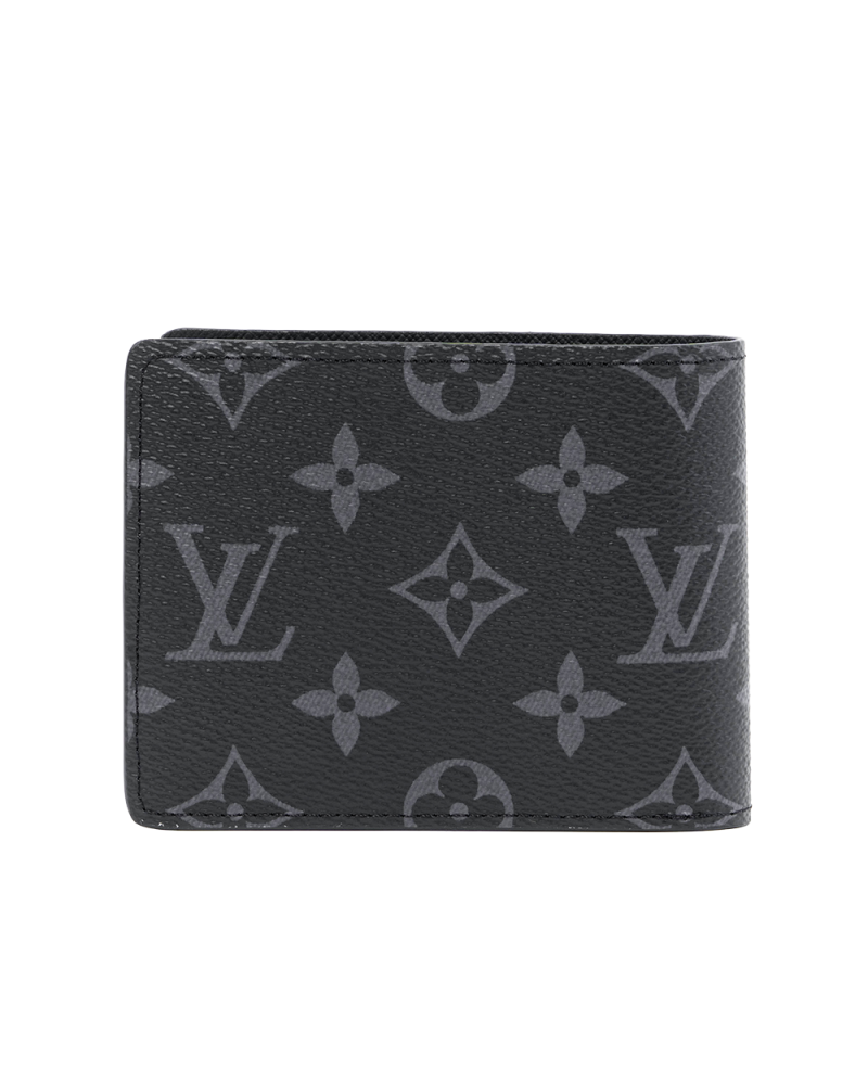 LV SLENDER WALLET SHORT ECLIPSE MONOGRAM CANVAS MICROCHIP 01587