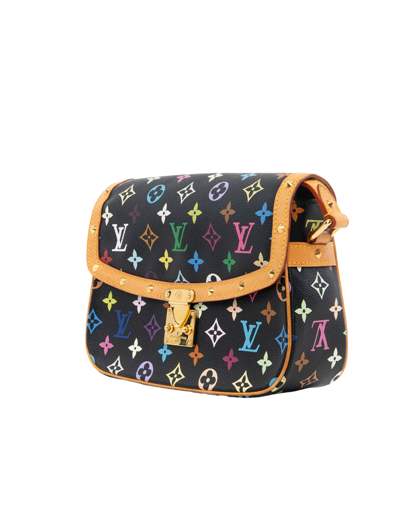 LV SOLOGNE MM MULTICOLOR BLACK MONOGRAM CANVAS GHW VI1023 0617