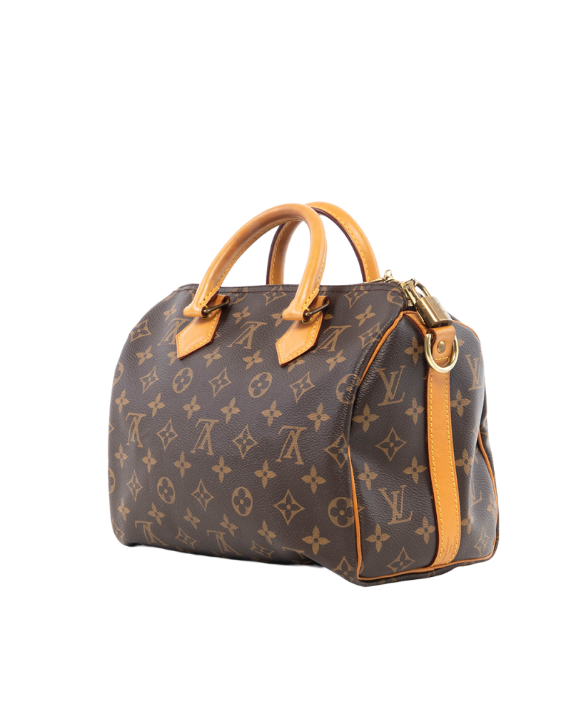 LV SPEEDY 25 BROWN MONOGRAM CANVAS GHW MB3195 3535