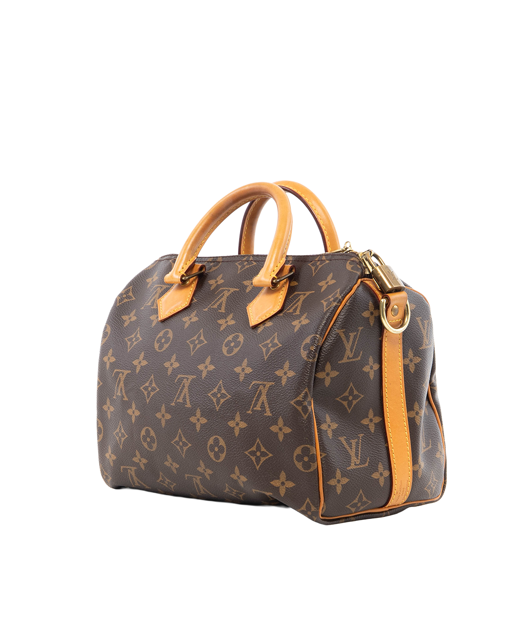 LV SPEEDY 25 BROWN MONOGRAM CANVAS GHW MB3195 3535