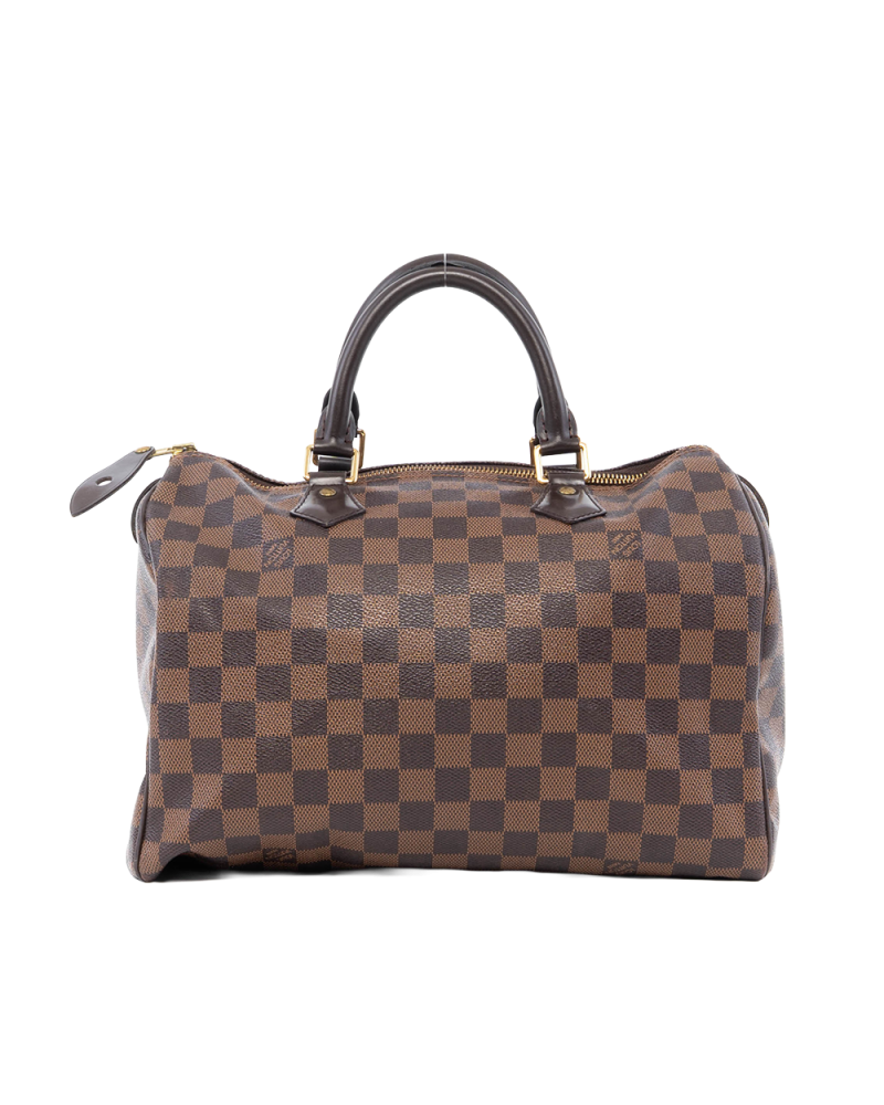 LV SPEEDY 30 BROWN DAMIER CANVAS GHW AA1105 0423