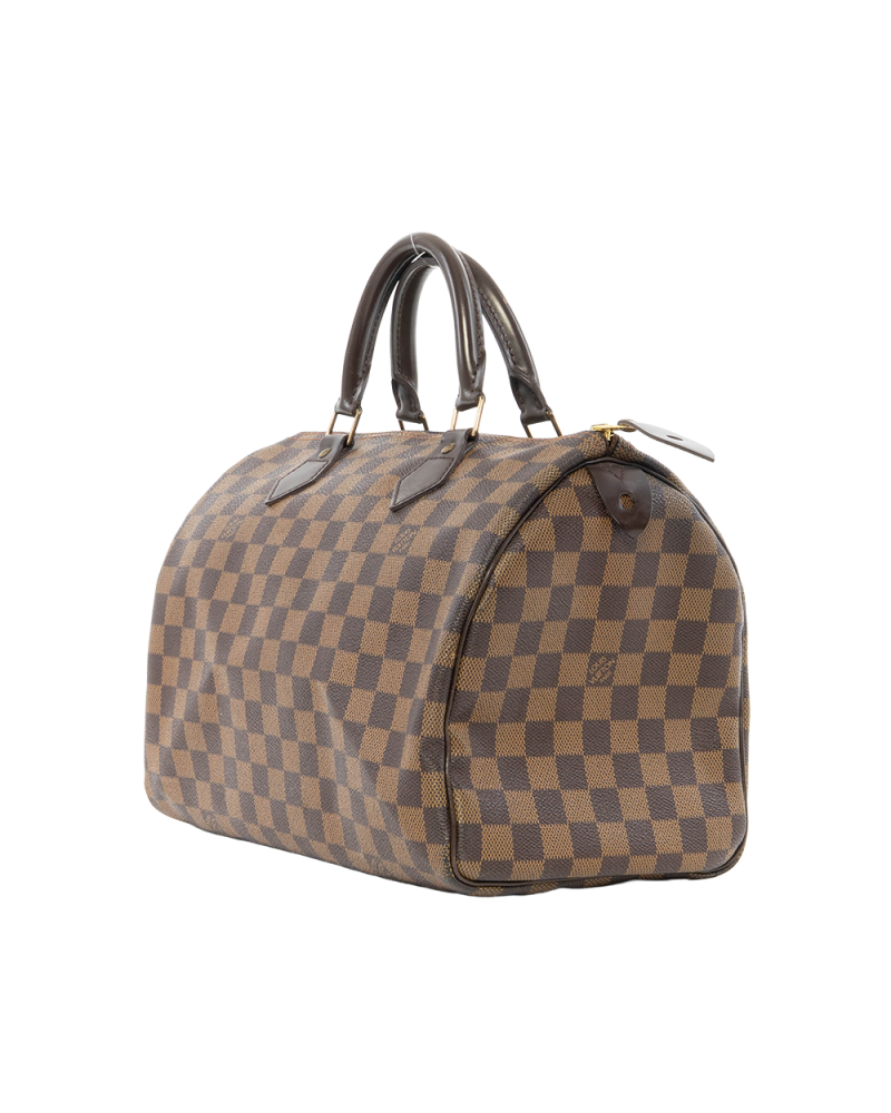 LV SPEEDY 30 BROWN DAMIER CANVAS GHW AA3068 0260