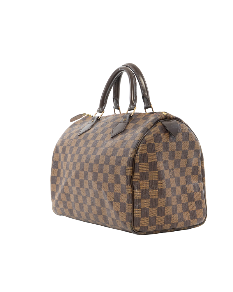 LV SPEEDY 30 BROWN DAMIER CANVAS GHW AA3068 0261