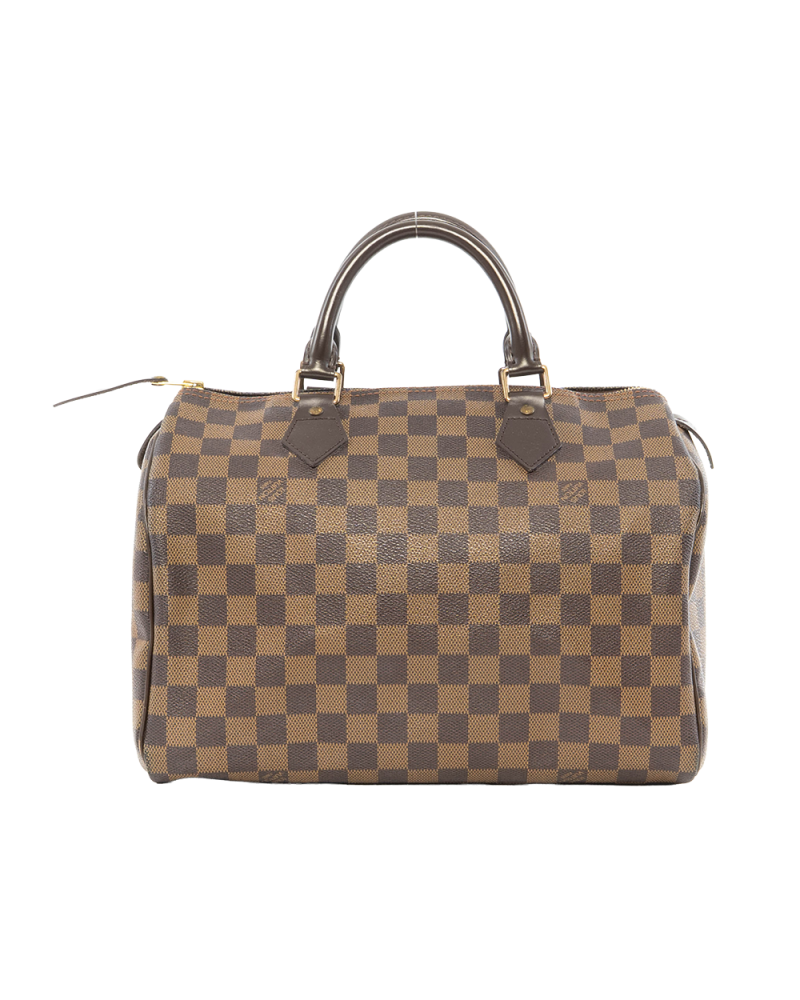 LV SPEEDY 30 BROWN DAMIER CANVAS GHW AA3068 0262