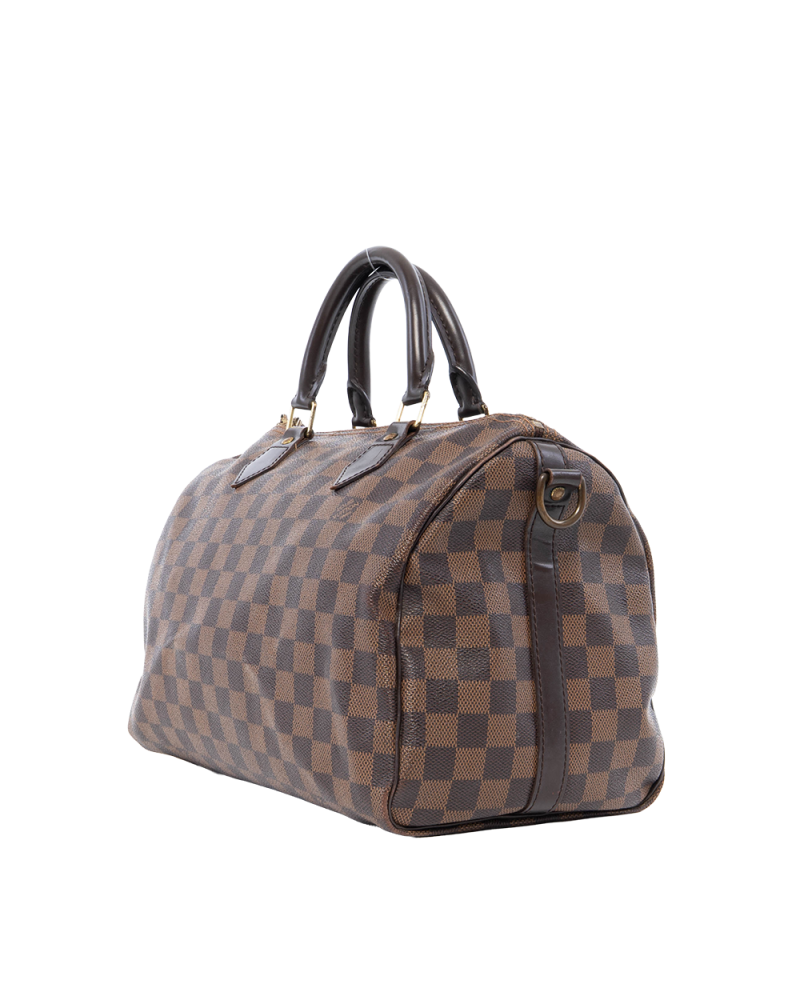 LV SPEEDY 30 BROWN DAMIER CANVAS GHW 0103