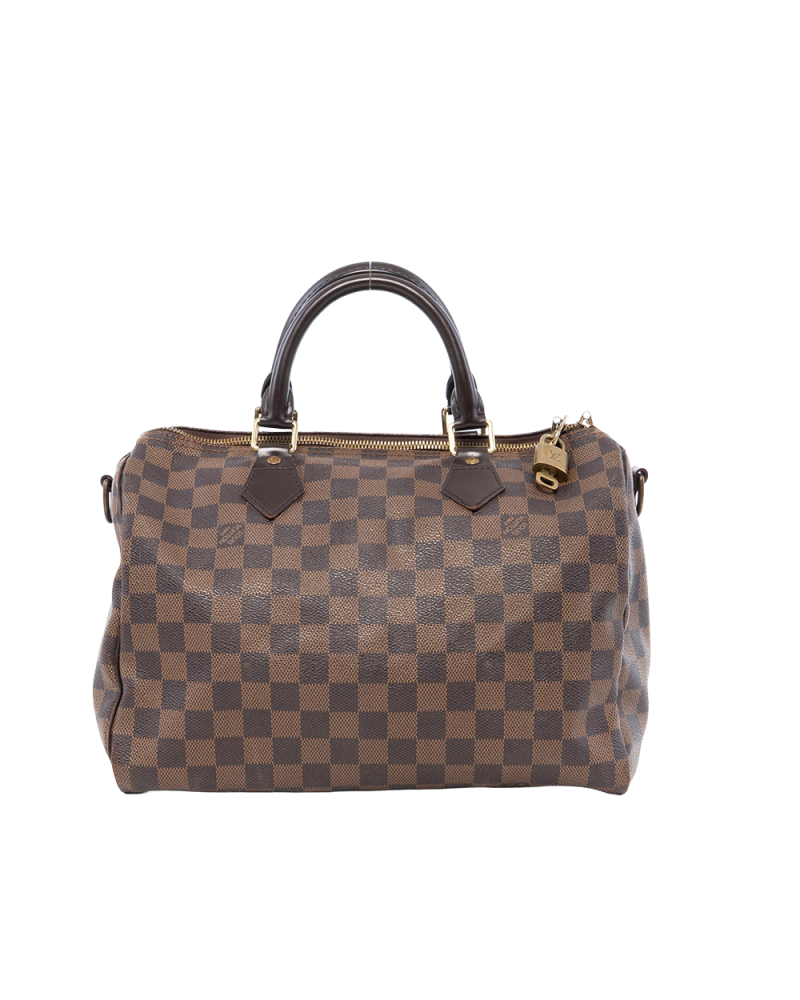 LV SPEEDY 30 BROWN DAMIER CANVAS GHW 0105